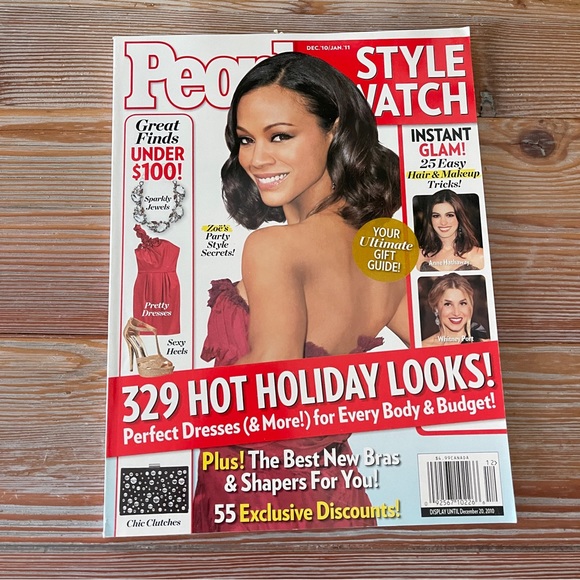 People Style Watch Magazine - Zoe Saldana Cover, December 2010 Issue - Picture 1 of 16